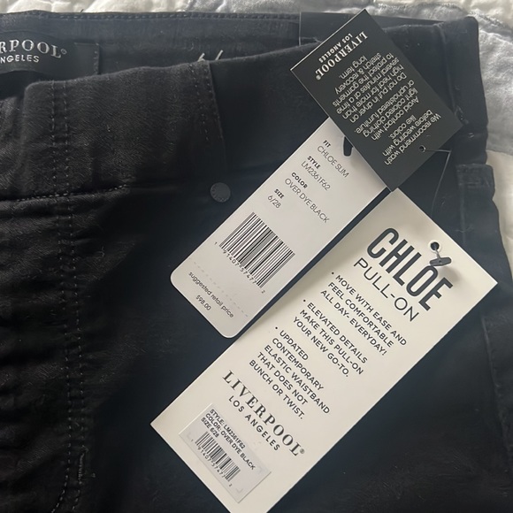 Liverpool Black Chloe Jeans size 6/28 Slim stretch - Picture 5 of 5